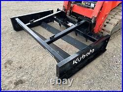 kubota skid steer with attchams|kubota skid steer grader attachment.